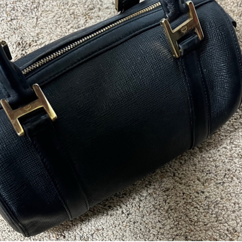 MCM Black Barrel Bag with Gold Details - Picture 3 of 6